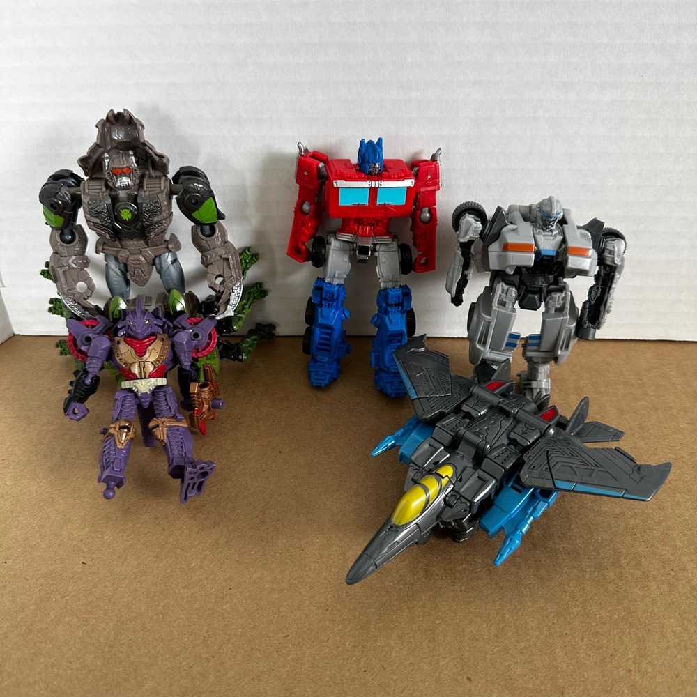 Hasbro Transformers Action Figure Lot OS Multicolor Good Optimus Prime Skywarp